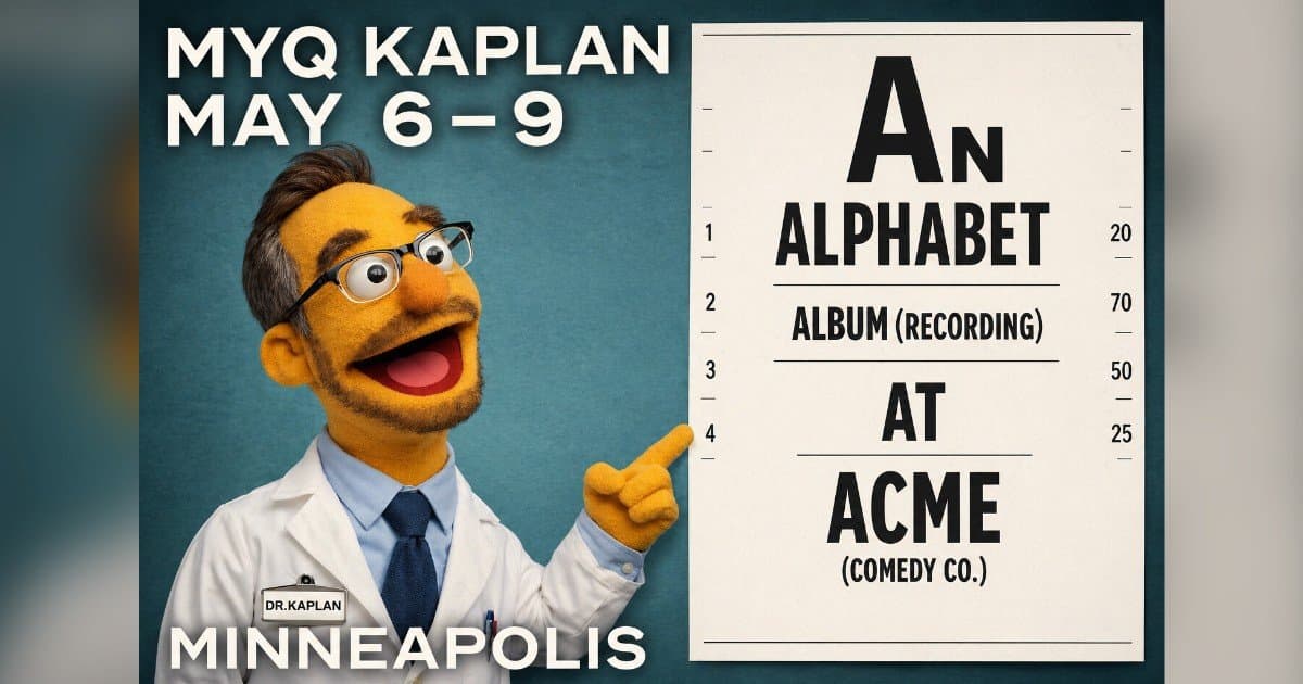 Myq Kaplan to Record Structured New Comedy Album at Acme Comedy in Minneapolis