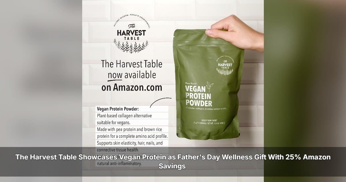 The Harvest Table Offers 25% Off Vegan Protein on Amazon for Father's Day, Promoting Wellness as a Gift